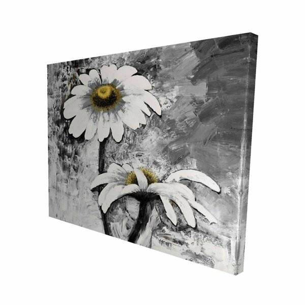 Fondo 16 x 20 in. Abstract Daisies Flowers-Print on Canvas FO2792129